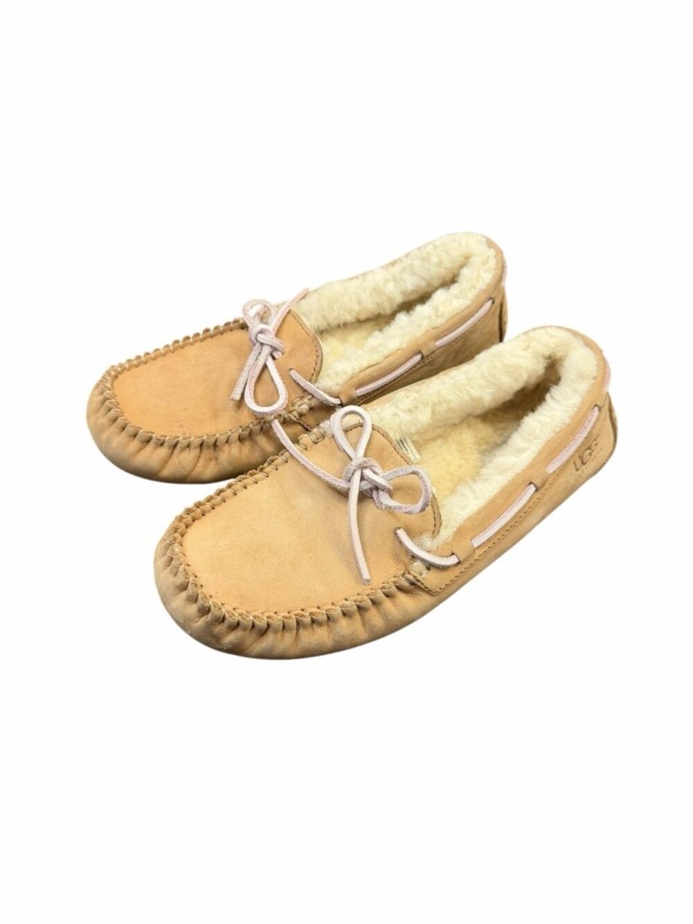 UGG Dakota Chestnut Sheepskin Suede Moccasin Slippers Women’s Size 8